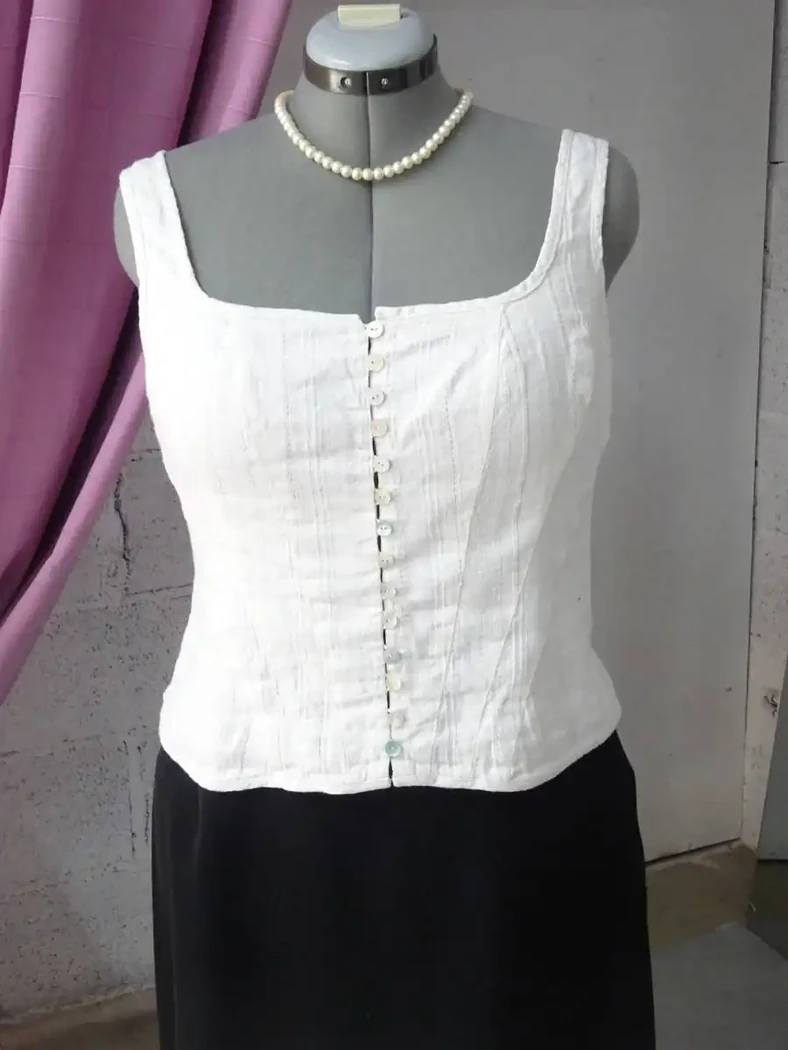 Bustier avec laçage dos