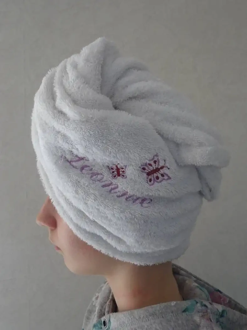 Serviette turban pour cheveux