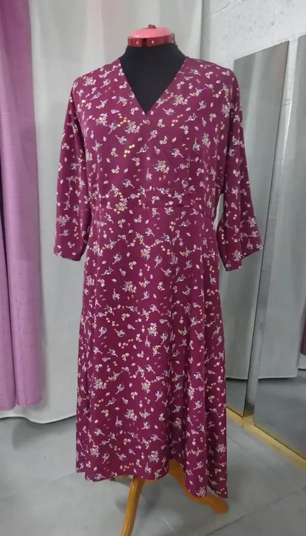 Robe longue imprimé à fleurs 