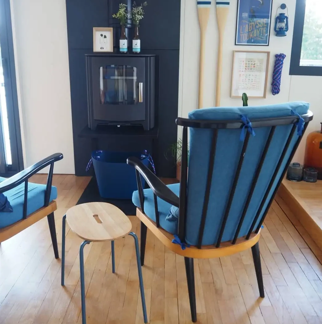 Housse jean - Assise et dossier fauteuil