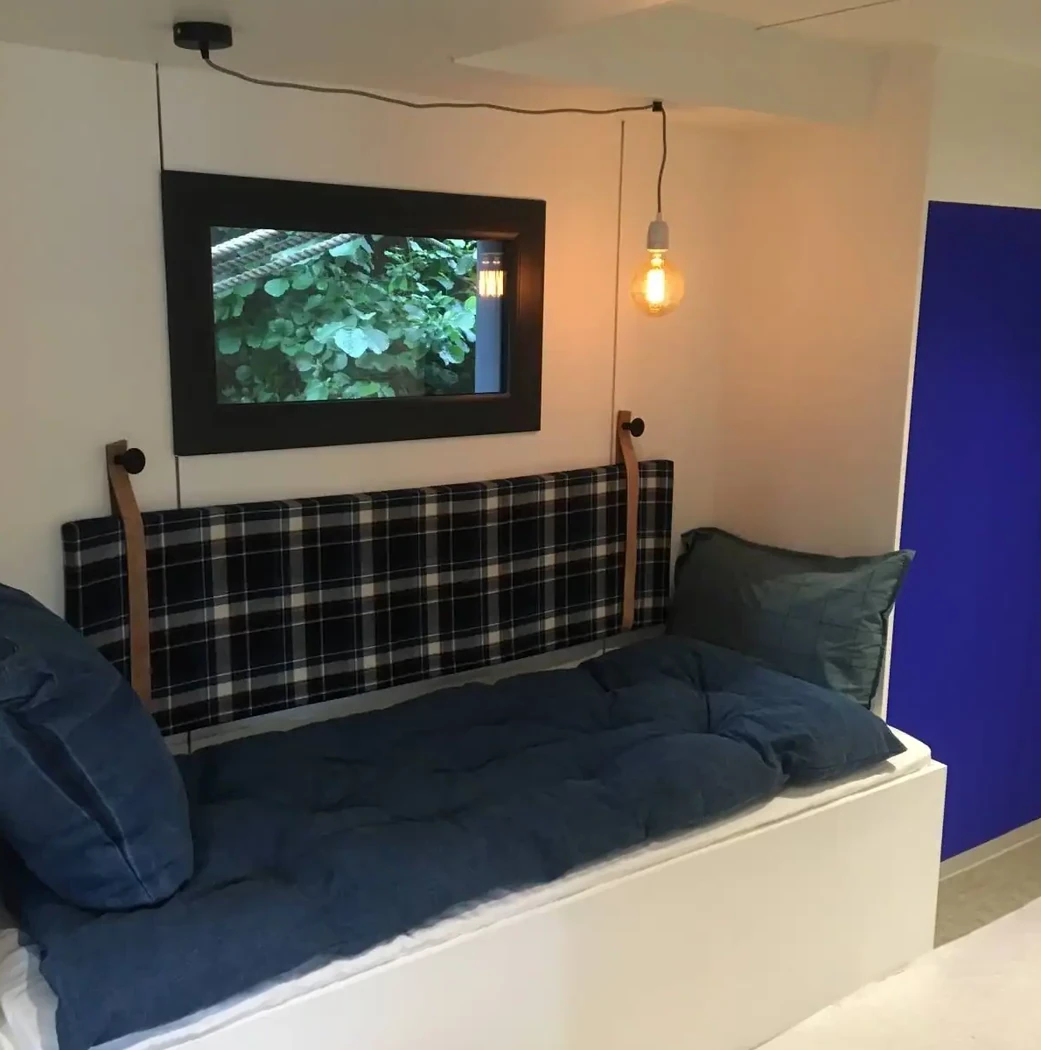 Housse écossaise - Dossier banquette en mousse rectangulaire