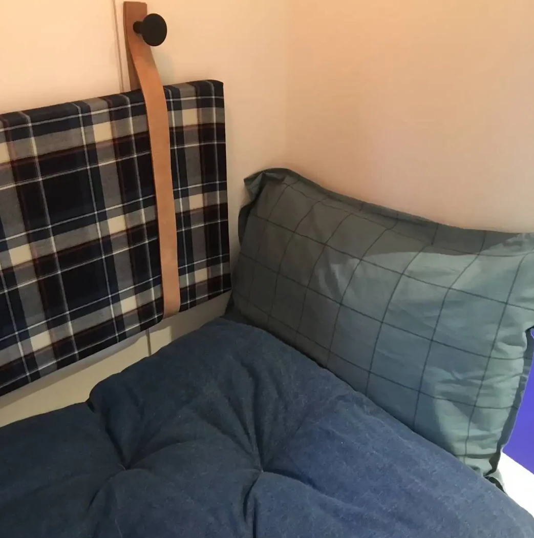 Housse écossaise - Dossier banquette en mousse rectangulaire