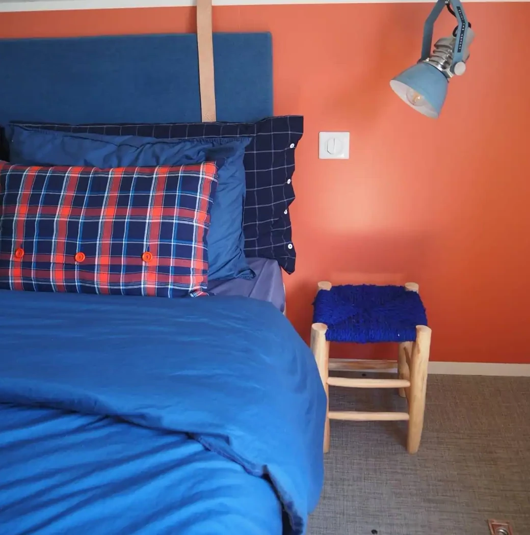 Housse jean - Tête de lit en mousse rectangulaire